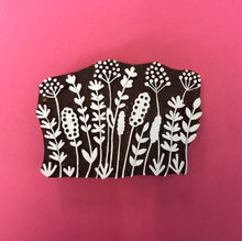  Indian Wooden Printing Block - Seedhead Scene