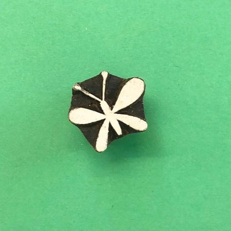 Indian wooden printing block- Small simple butterfly