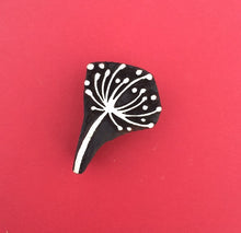  Indian Wooden Printing Block - Single Seedhead