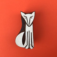  Indian Wooden Printing Block - Sitting Fox