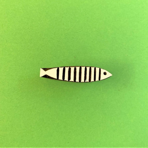 Indian Wooden Printing Block - Small Skinny Fish