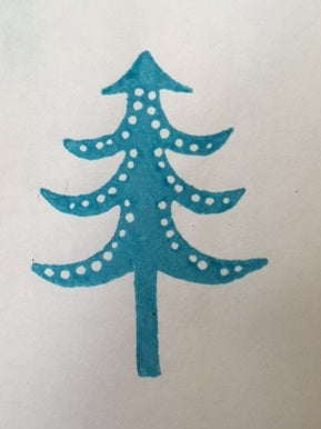 Small Detailed Spotty Christmas Tree