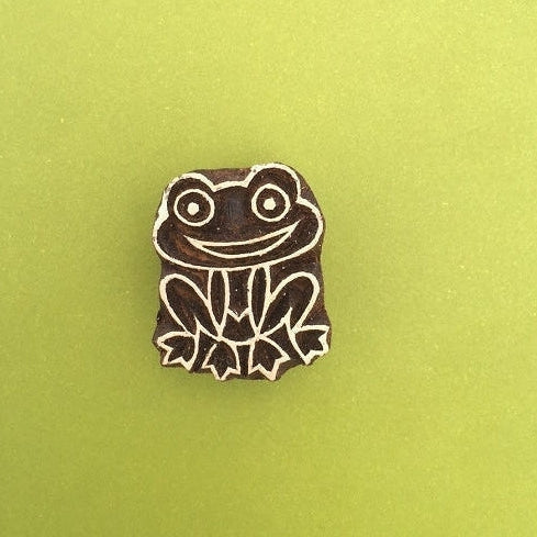 Indian Wooden Printing Block - Frog