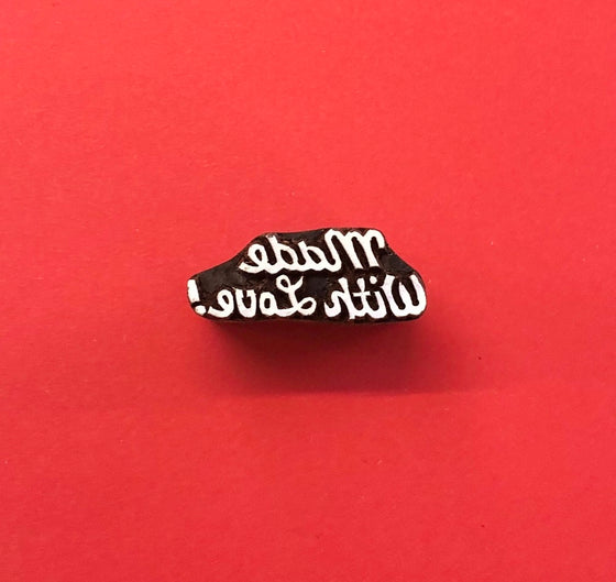 Indian Wooden Printing Block - Small Made With Love