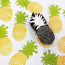  A hand carved Indian wooden printing block in a Pineapple design
