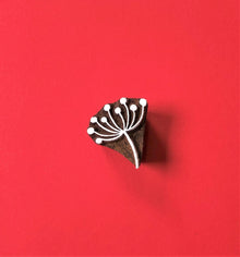  Indian Wooden Printing Block - Small Seedhead