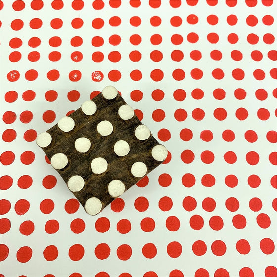 Indian Wooden Printing Block - Small Spots