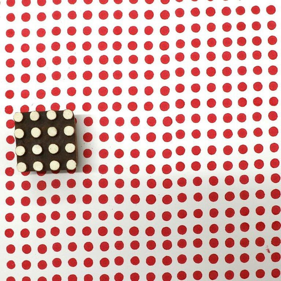 Indian Wooden Printing Block - Small Spots