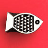 Indian Wooden Printing Block - Small Triangular Fish