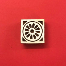  Indian Wooden Printing Block - Solid Circle Flower Tile