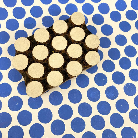 Indian Wooden Printing Block - Spots