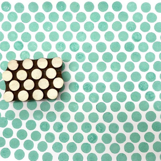 Indian Wooden Printing Block - Spots