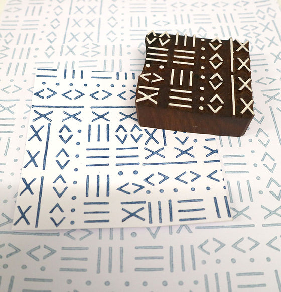 Indian Wooden Printing Block - Tribal Patterns