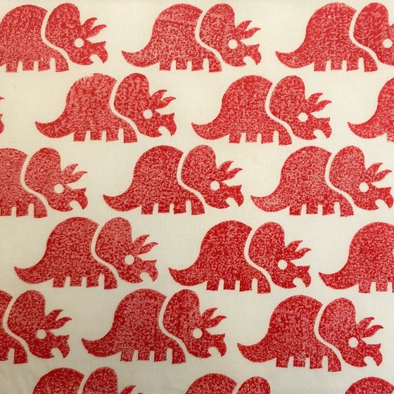 Indian Wooden Printing Block - Dinosaur Triceratops