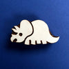 Indian Wooden Printing Block - Dinosaur Triceratops