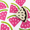 Watermelon Slice Indian wooden printing block