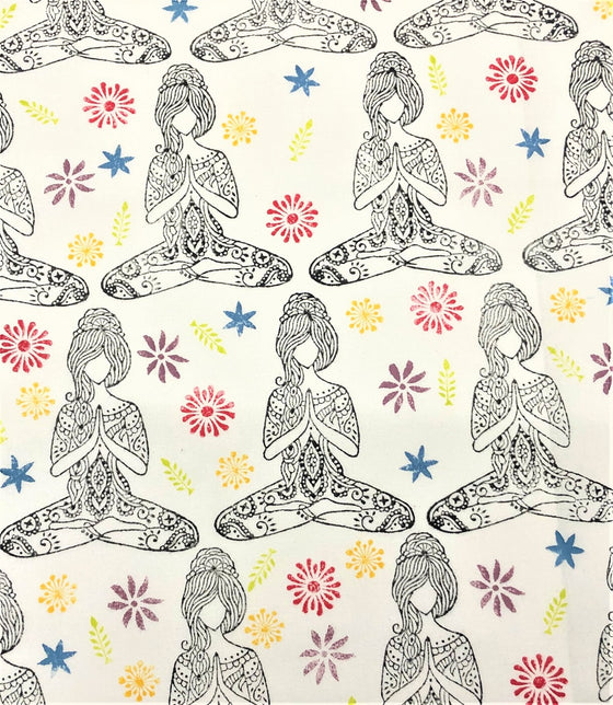 Indian Wooden Printing Block - Yoga Lady