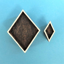  Indian Wooden Printing Blocks - Outline Diamonds