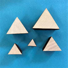  Indian Wooden Printing Blocks - Solid Triangles