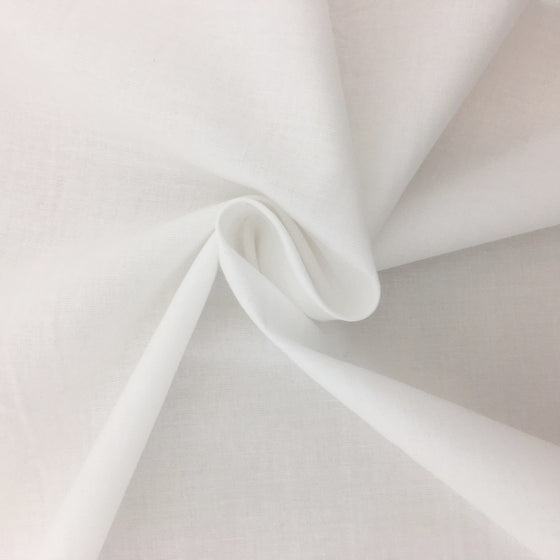 Lampshade Fabric - White Cotton
