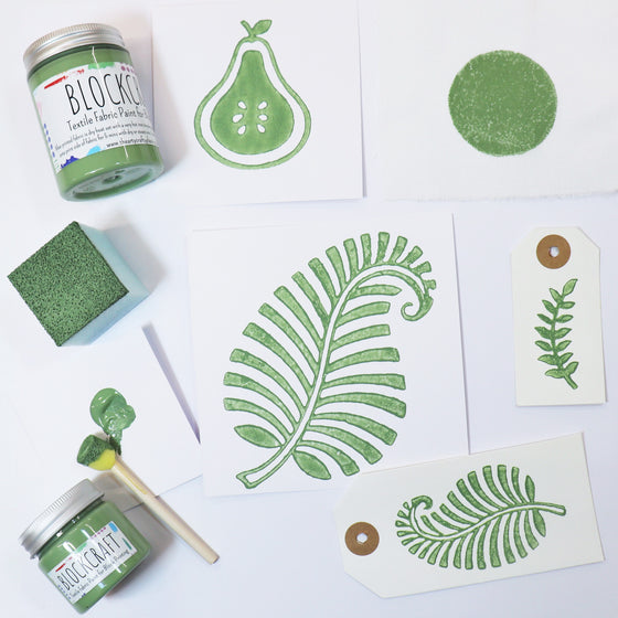 Leafy Green Fabric Paint