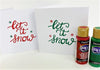 Indian Block Printing Kit - Let it Snow Christmas Cards