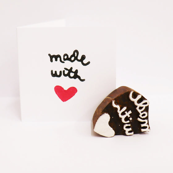 Indian Wooden Printing Block - Curly Made With Love