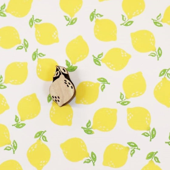 Minatare Lemon Indian wooden printing block, for hand printed fabric and paper