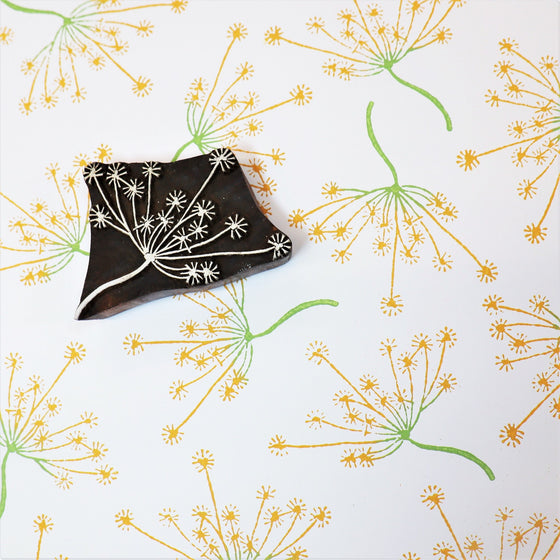 Multi Seed Head Indian wooden printing block