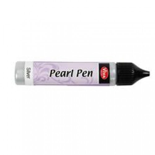 Metallic Silver Pearl Pen