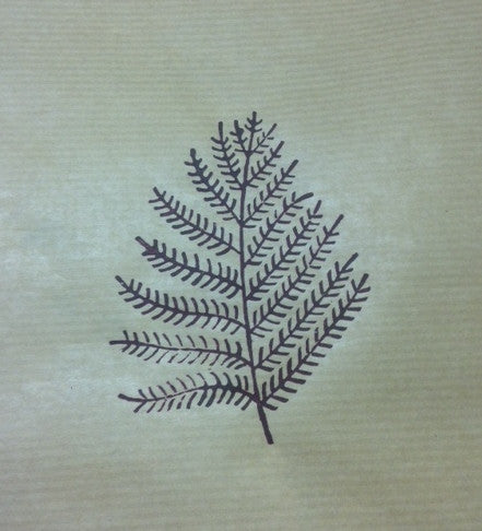 Indian Wooden Printing Block - Large Fern leaf