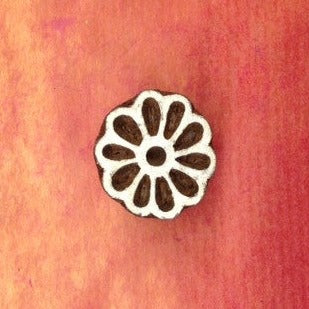 Indian wooden printing block- Small Outline Flower