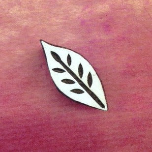 Indian Wooden Printing Block - Single Leaf