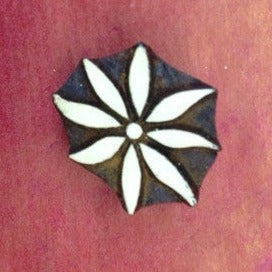 Indian wooden printing block- Spiky Flower