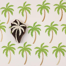  A Palm Tree Indian wooden printing block