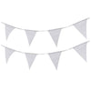 White Fabric Bunting