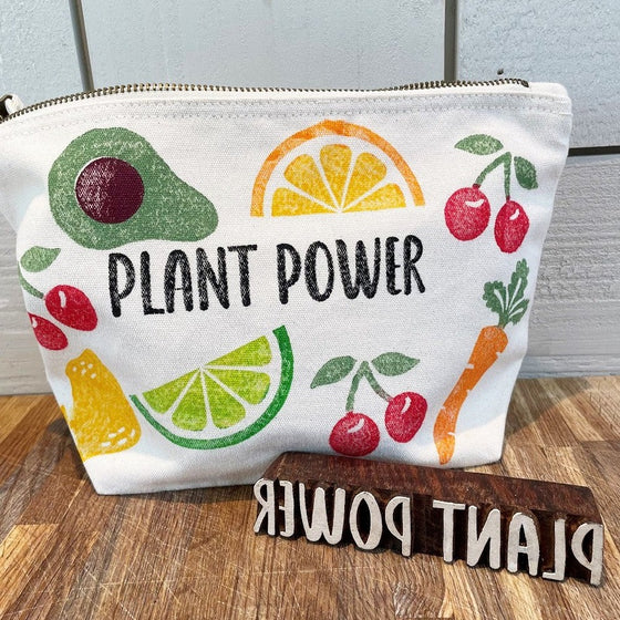 Plant Power Indian wooden printing block