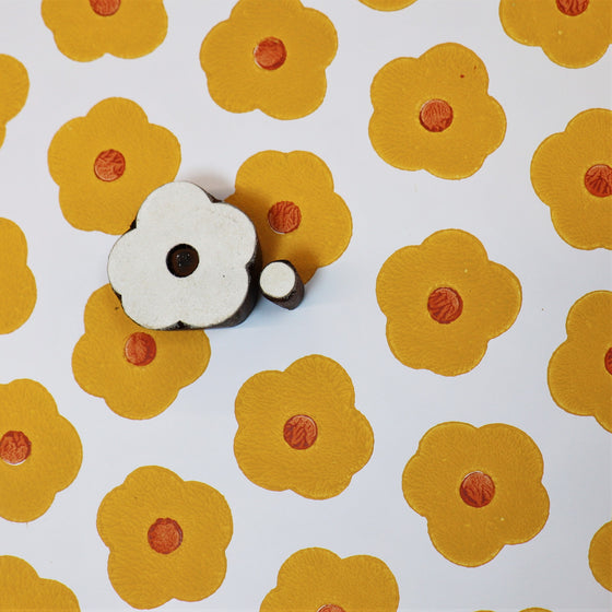 Hand printed Poppy card using Acrylic paint