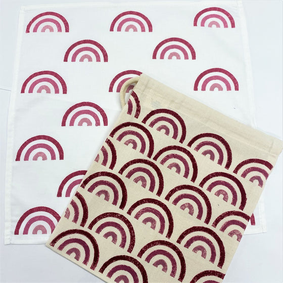 Indian Block Printing Kit - Raspberry Rainbow
