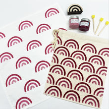  Indian Block Printing Kit - Raspberry Rainbow
