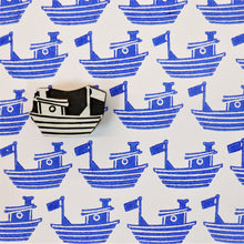 Indian Wooden Printing Block - Fishing Boat