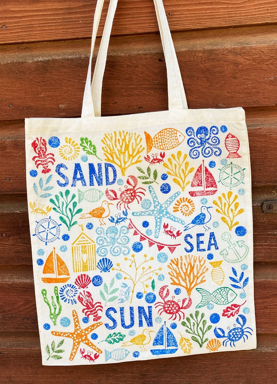 Sand, Sea, Sun Text Printing Blocks