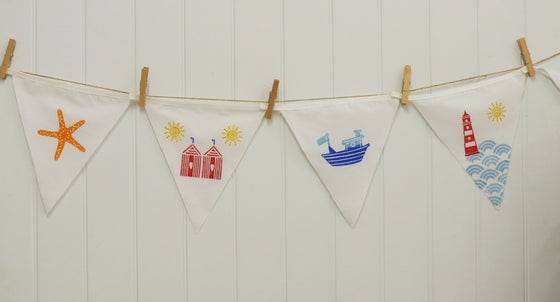 White Fabric Bunting