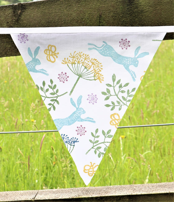 White Fabric Bunting