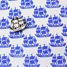  Indian Wooden Printing Block - Ship