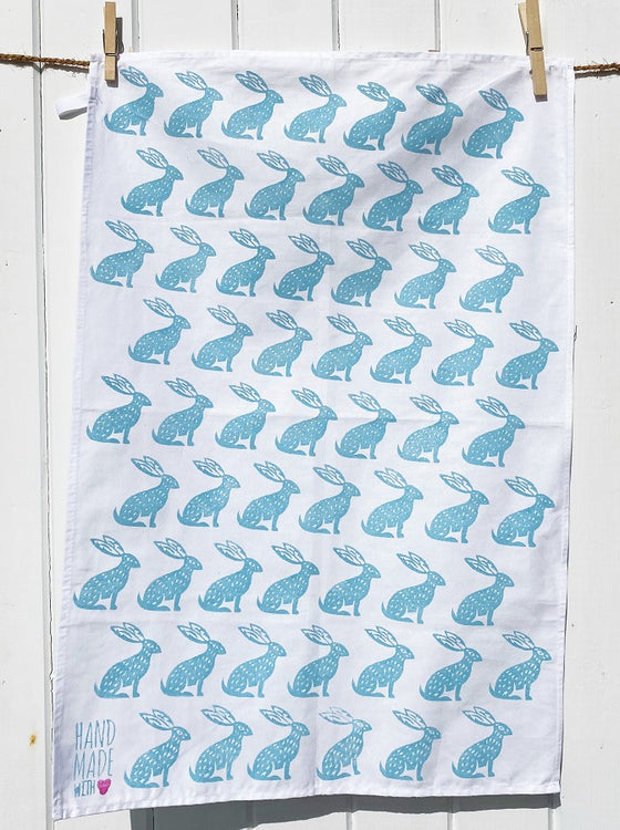 Indian Block Printing Kit - Sitting Hare Tea Towels