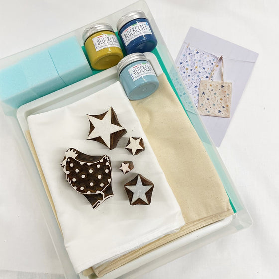 Complete Indian Block Printing Kit - Starry Chicken