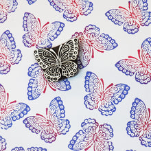  Indian Wooden Printing Block - Stylised Butterfly