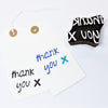 Hand block printed thank you gift tags