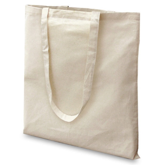 Natural cotton calico tote bag